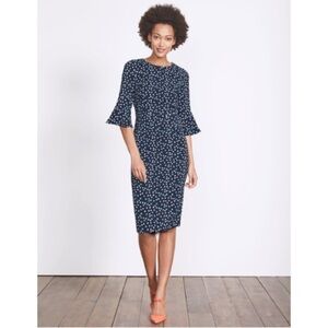 Boden - Black Delia  Blue Polka Dot Dress
